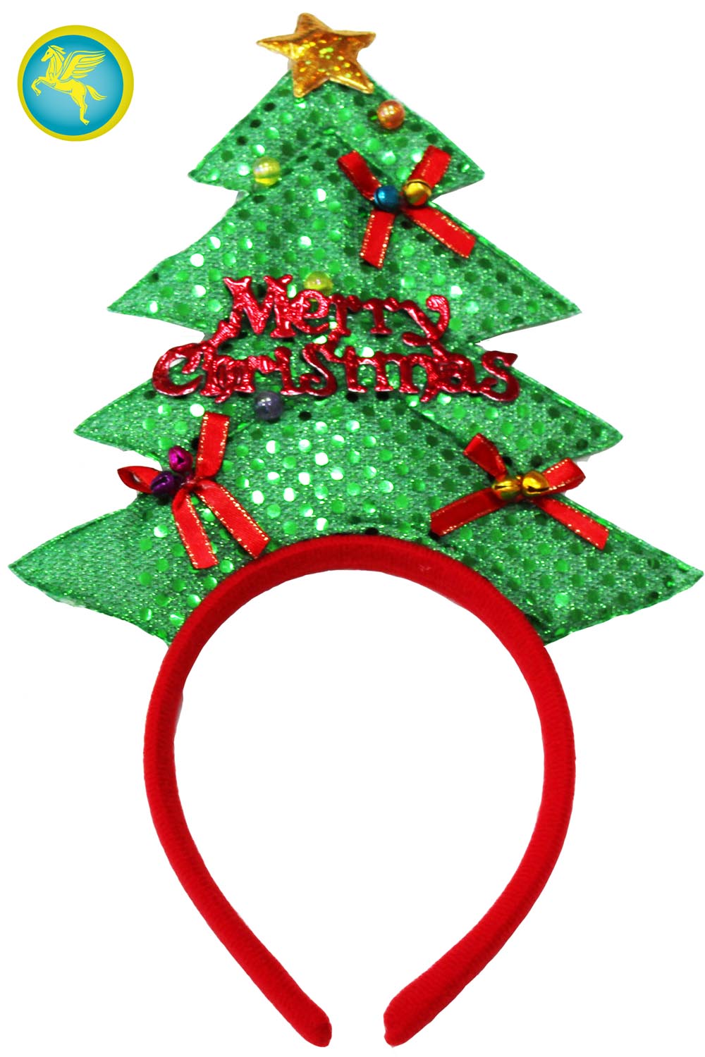 CERCHIETTO FRONTINO ALBERO DI NATALE VERDE